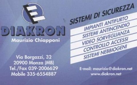 Diakron assistenza impianti antifurto Monza Milano